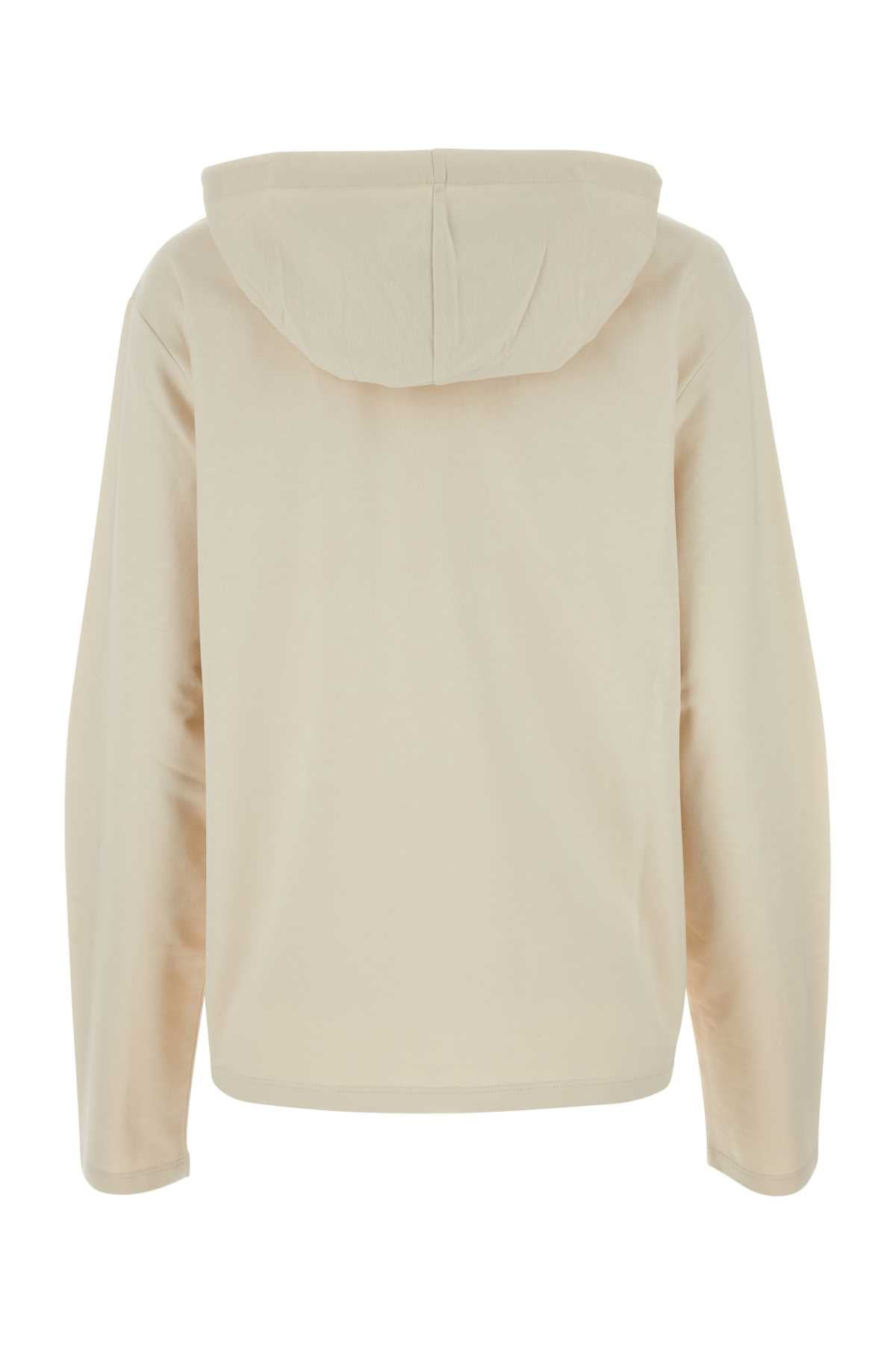 Prada Women Sand Stretch Cotton Oversize Sweatshirt - 2