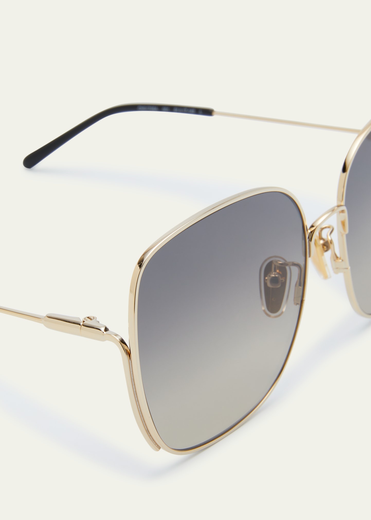 Gradient Square Metal Sunglasses - 4