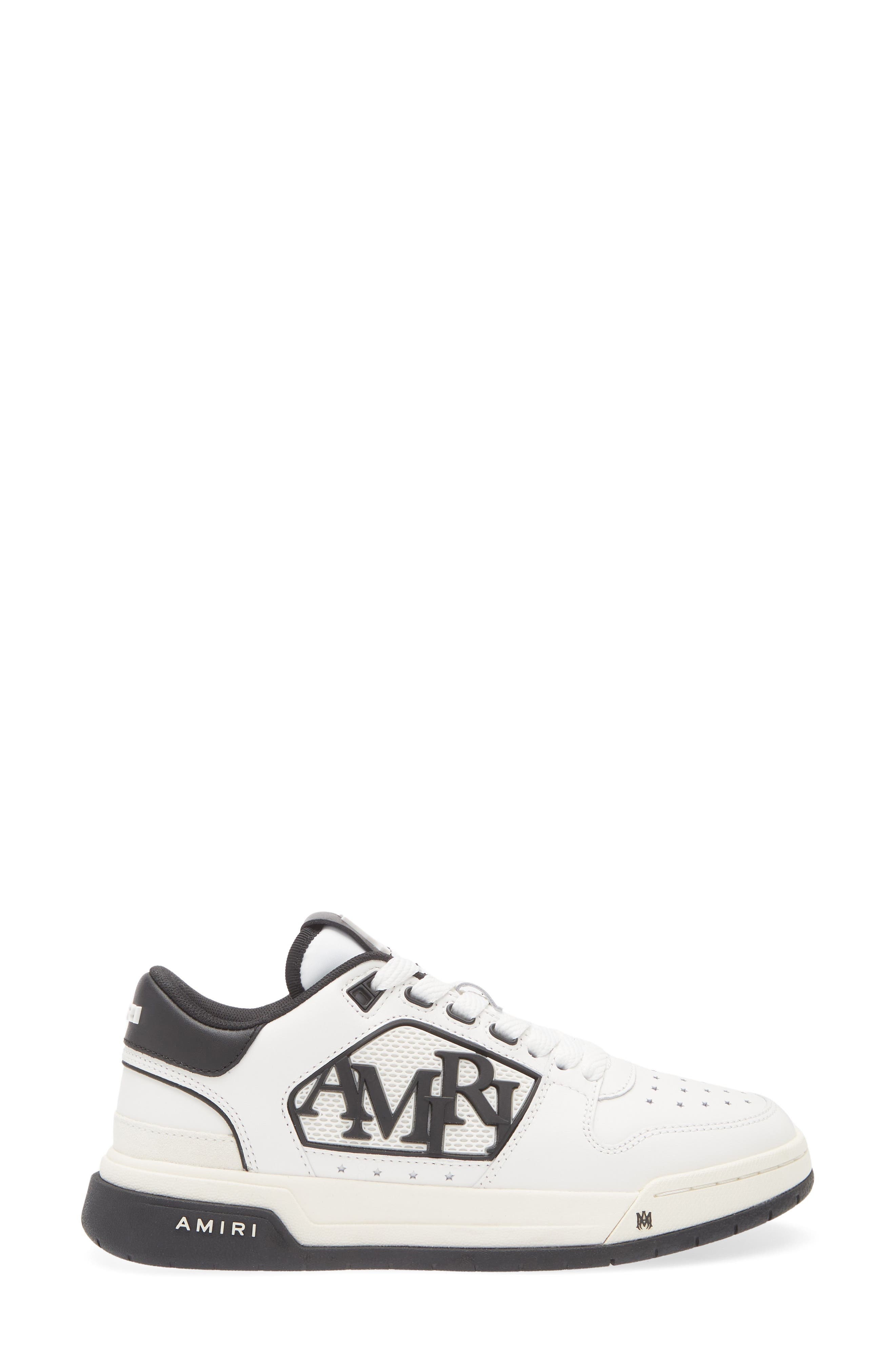 AMIRI Classic Logo Low Top Sneaker in White Black at Nordstrom - 3