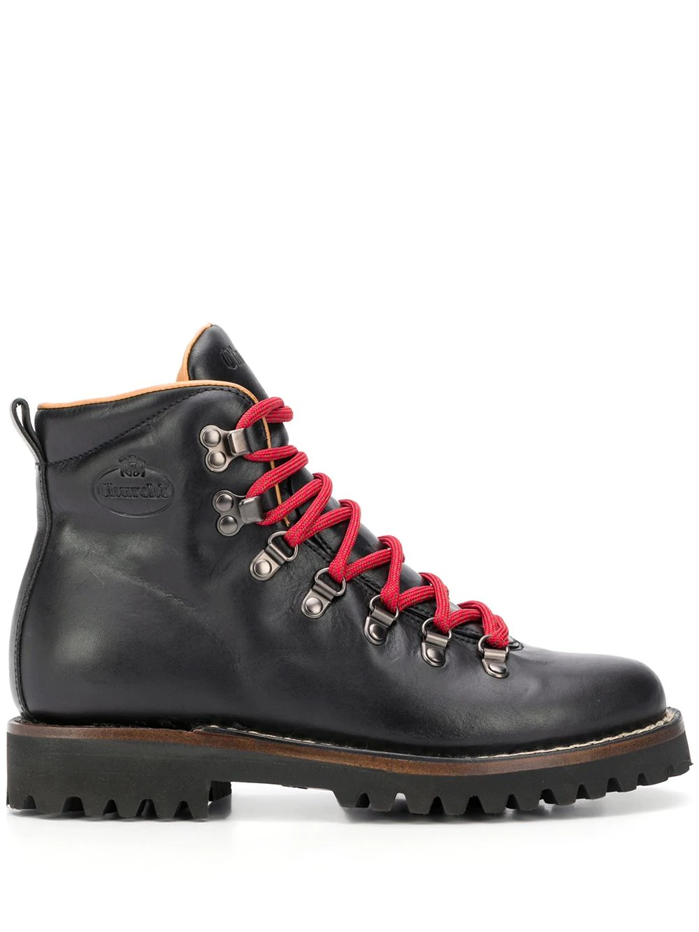 contrasting laces combat boots - 1