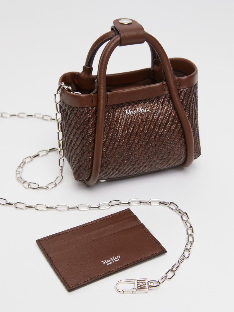 SUMMERMINI Raffia-effect fabric mini Marine bag 4