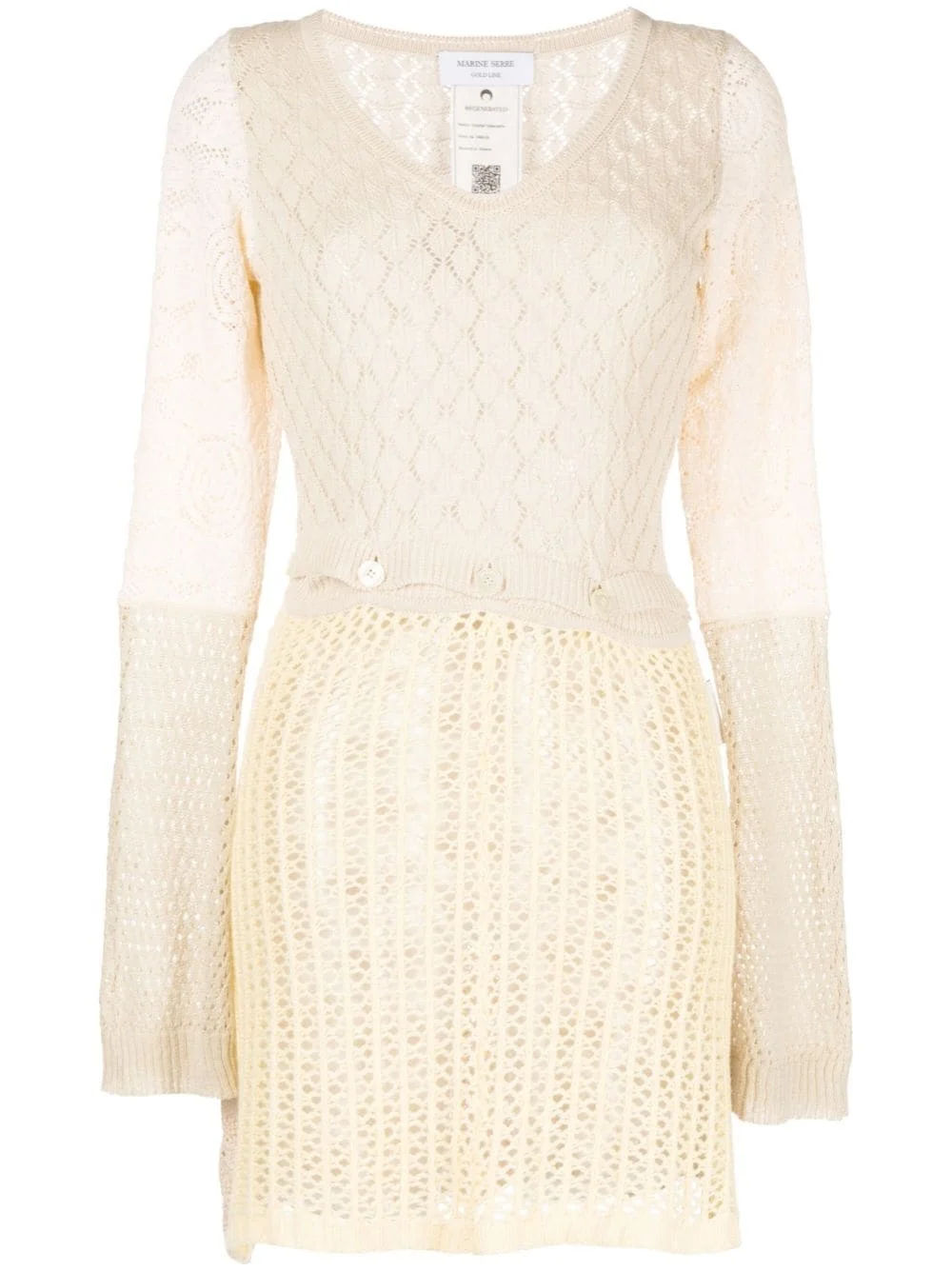 patchwork crochet minidress - 1