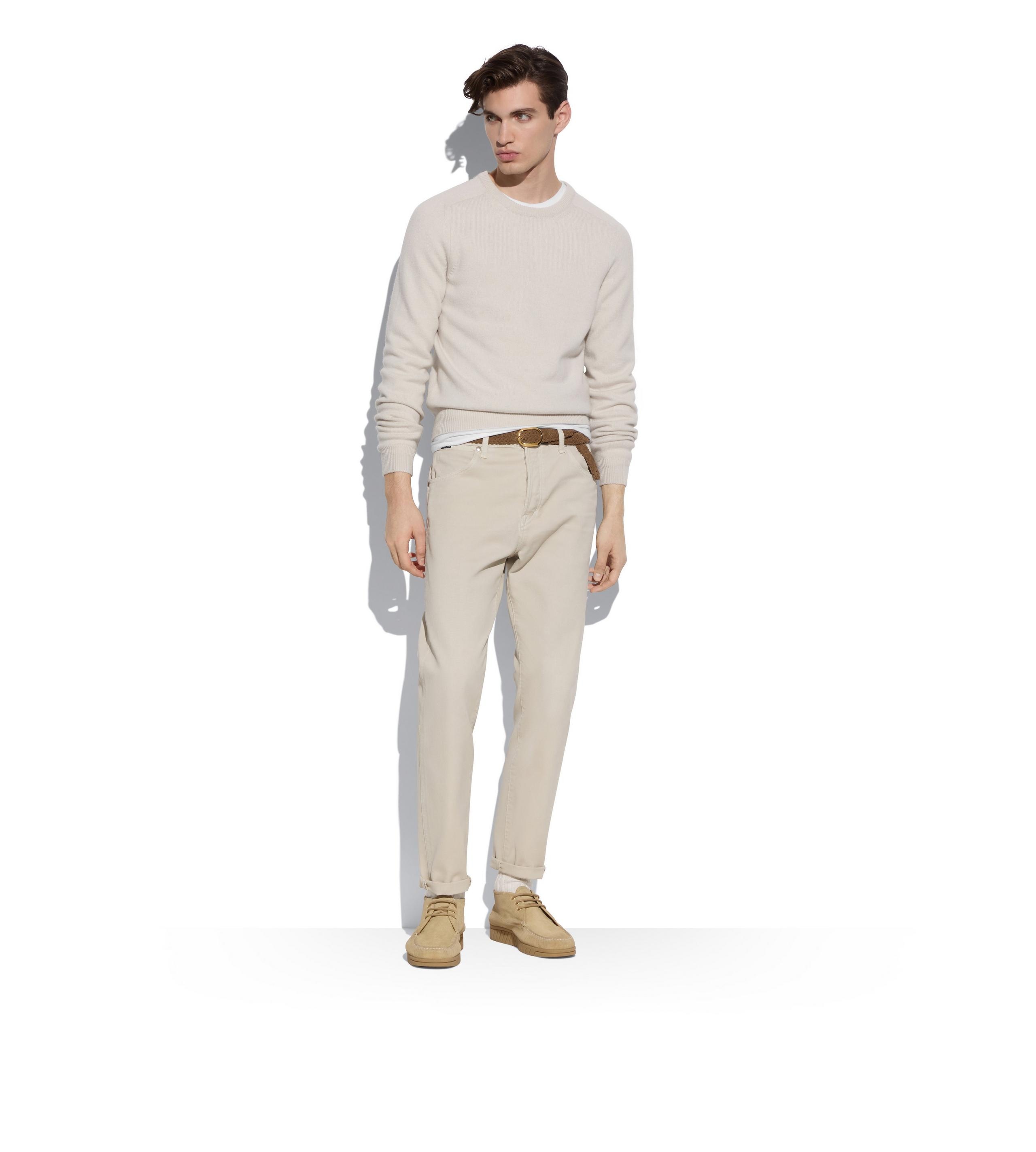 CASHMERE SADDLE CREW NECK - 2