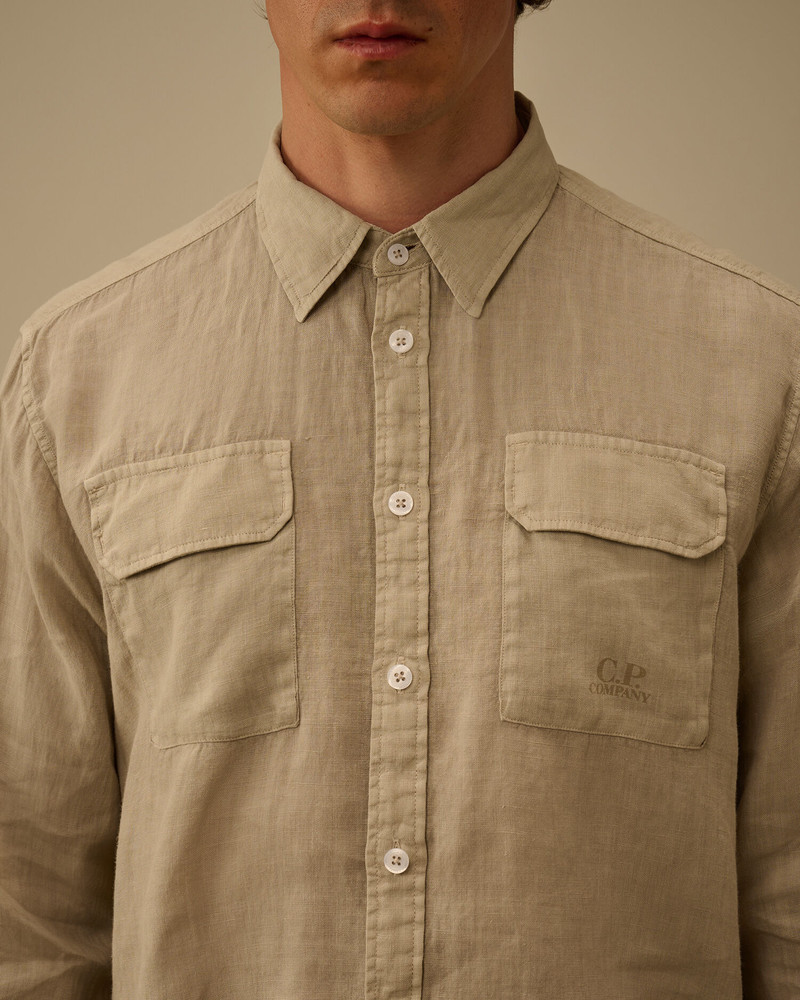 Linen Long Sleeve Button Shirt 5