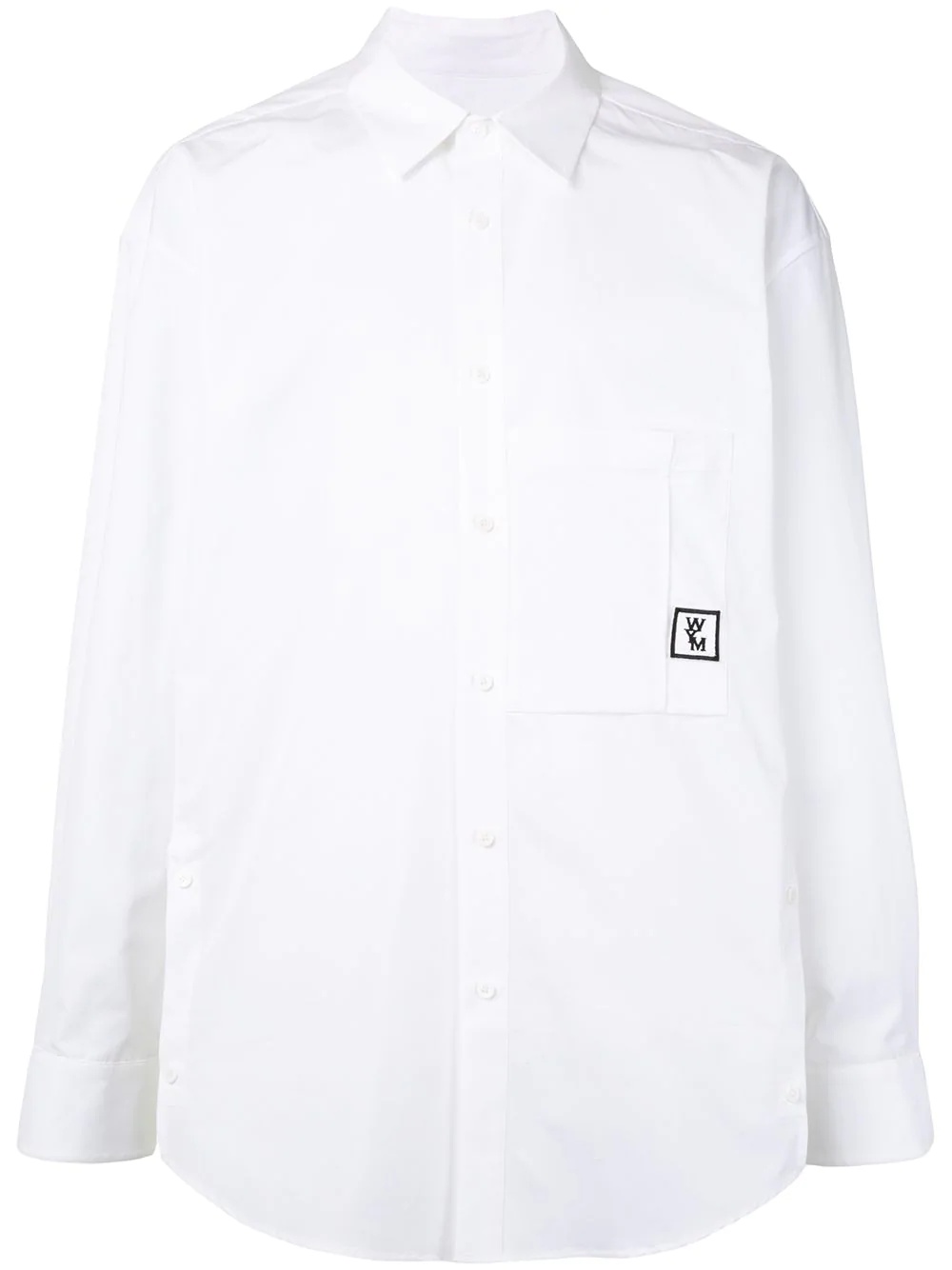 oversized cotton logo shirt - 1