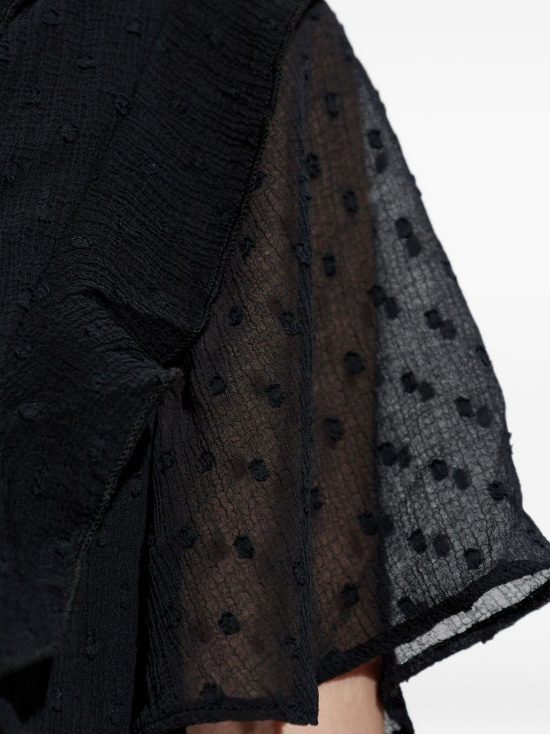 dot-detail frilled dress 5