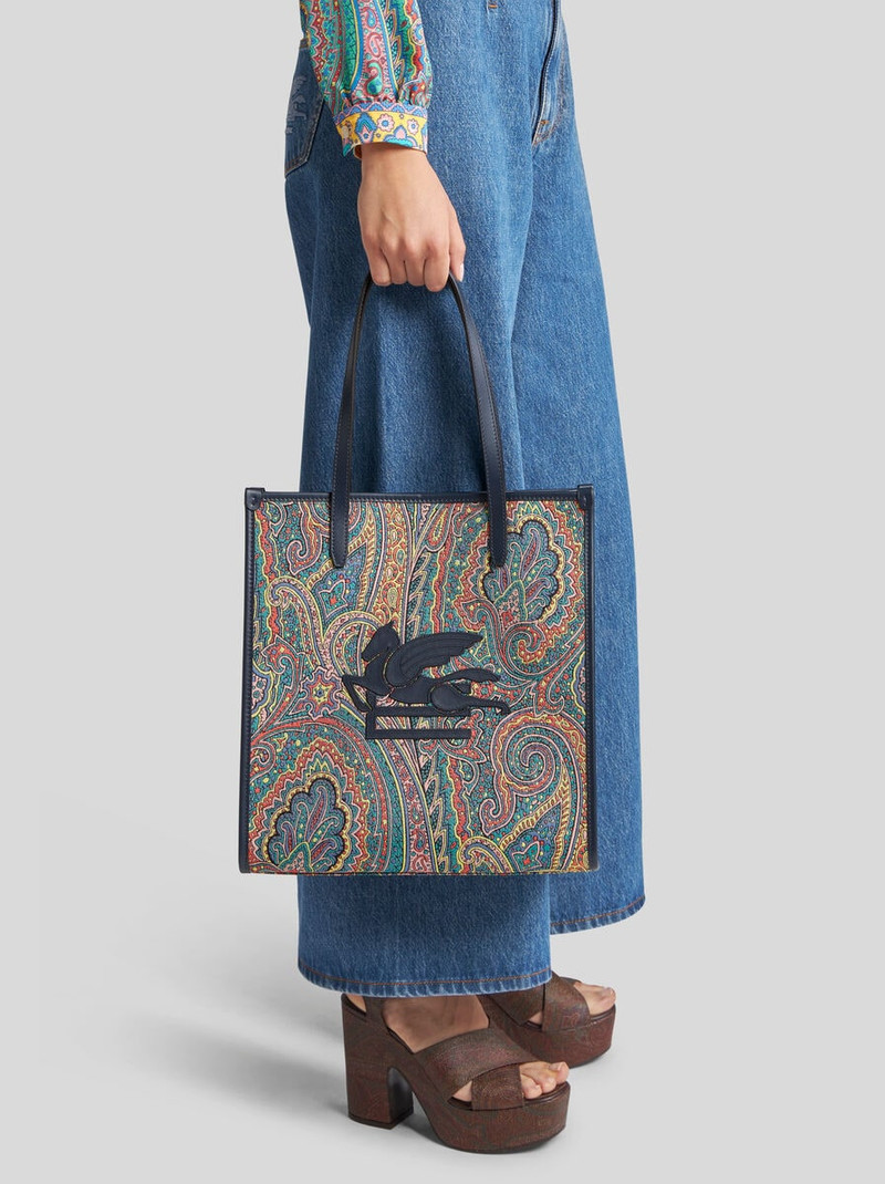 Etro MEDIUM LOVE TROTTER BAG WITH MULTICOLOURED PAISLEY MOTIF outlook