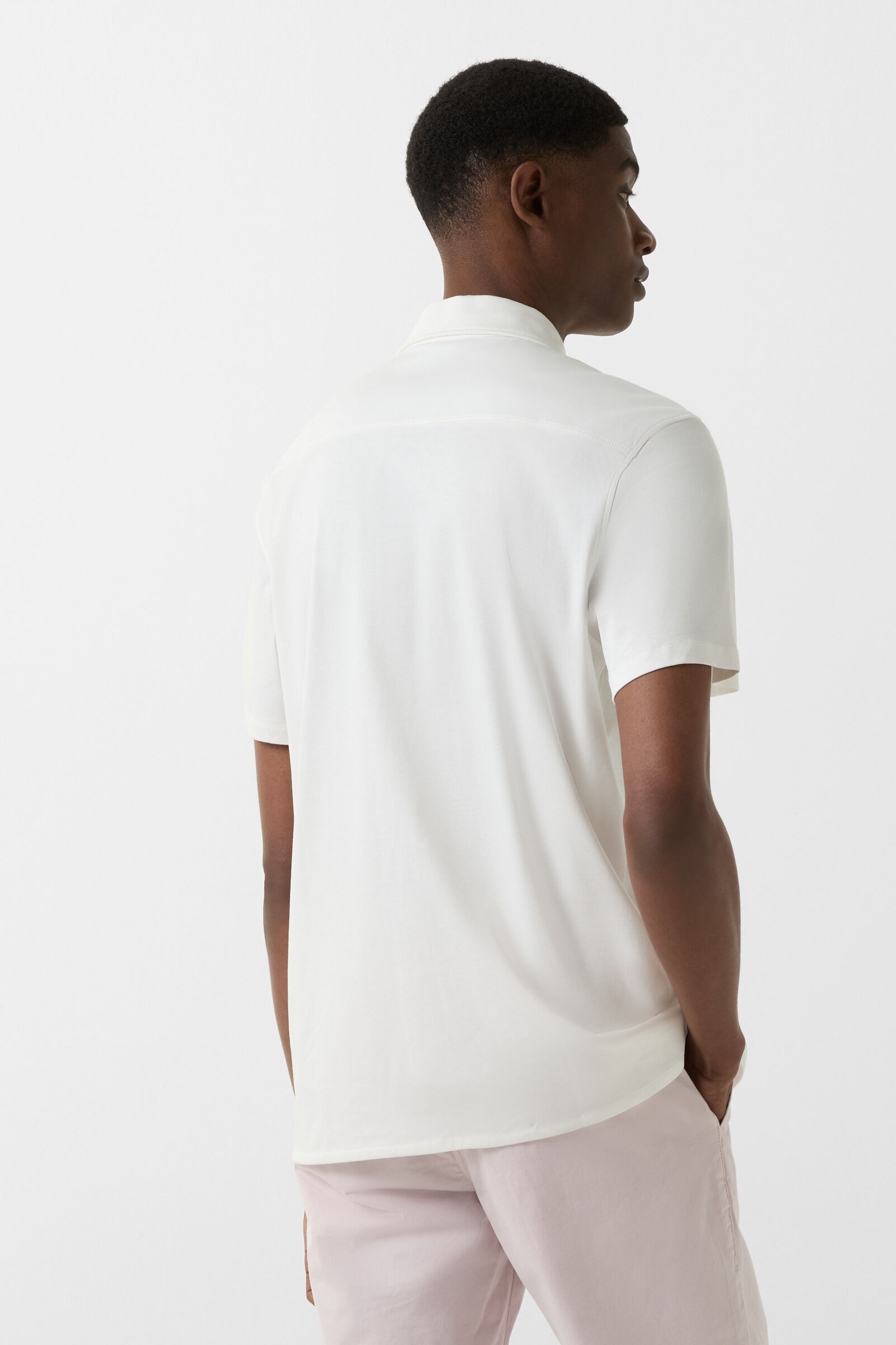 Jersey short-sleeved shirt Franz in Off-White - 3