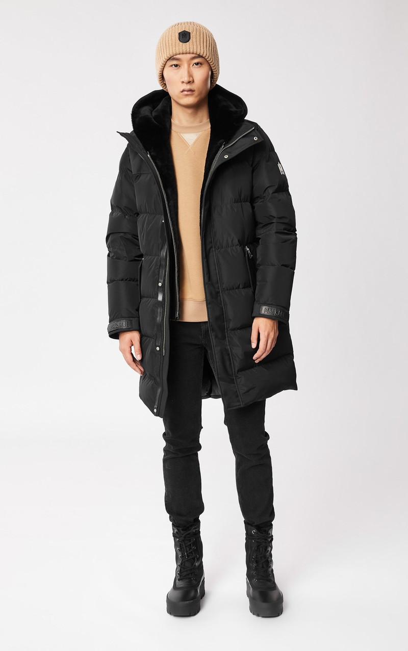 MACKAGE REYNOLD down coat with removable shearling bib and hood outlook