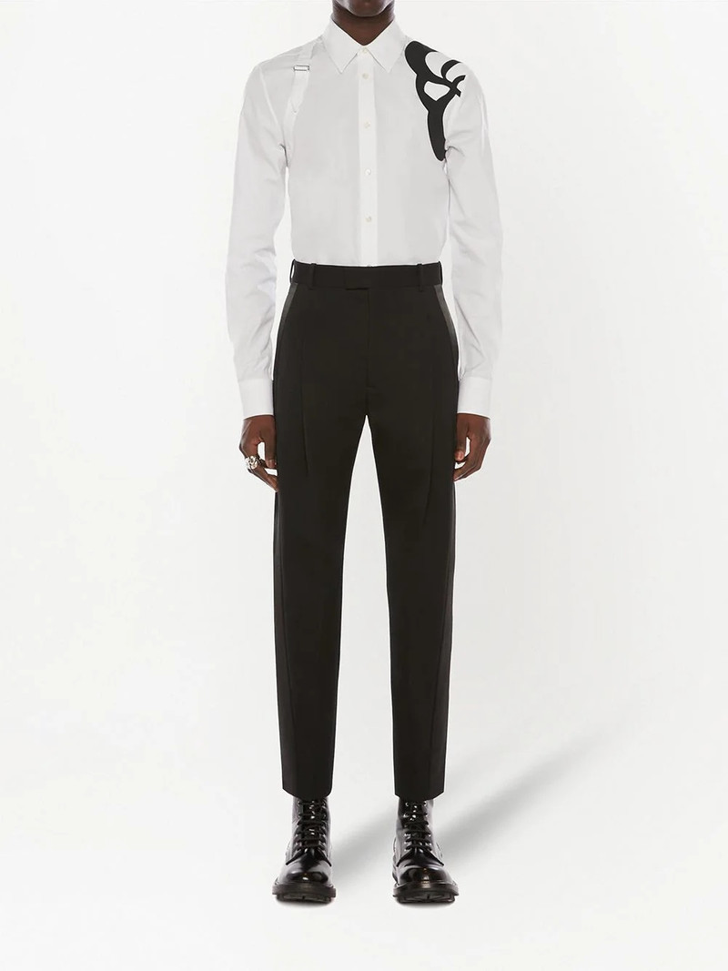Alexander McQueen tailored satin-panel trousers outlook