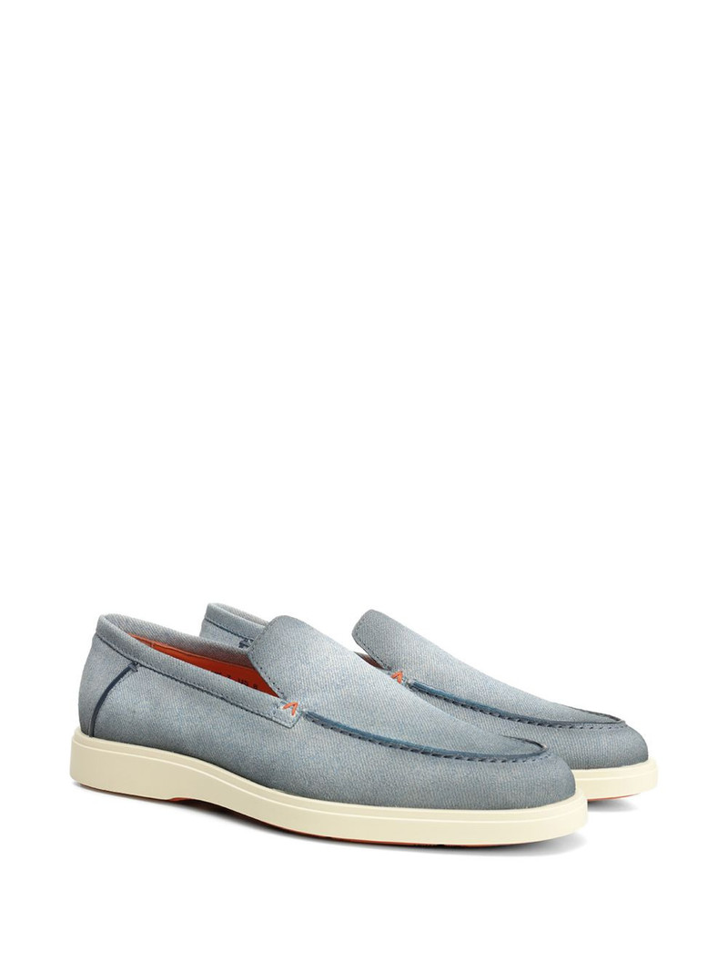 Santoni stitch-detail loafers outlook