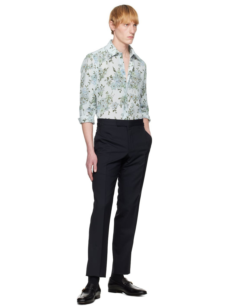 TOM FORD Navy Super Plain Weave O'Connor Trousers outlook