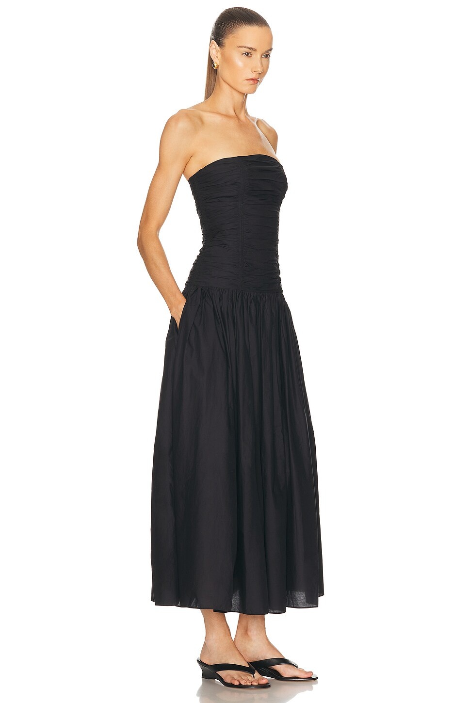 Strapless Drop Waist Dress - 2