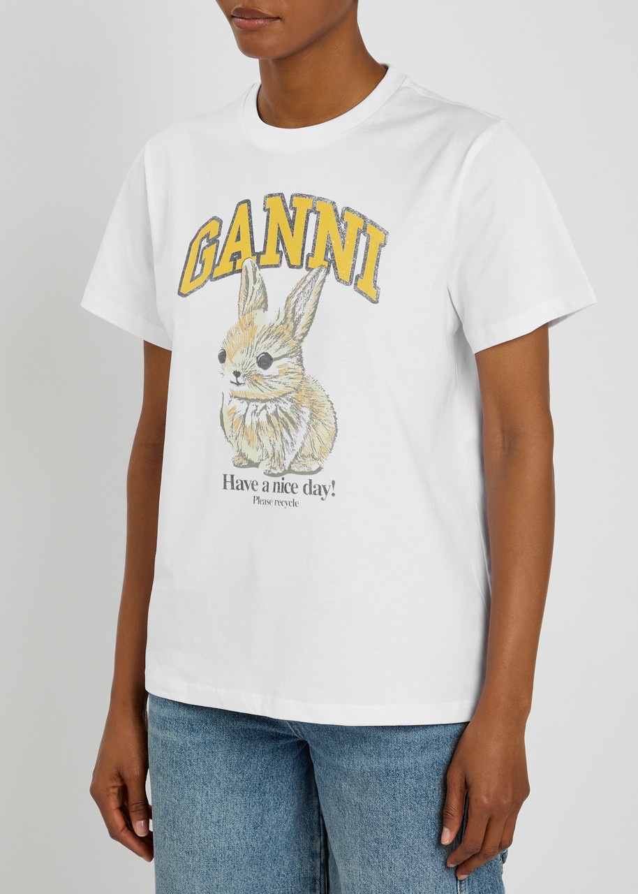 Ganni Printed Cotton T-shirt - 2
