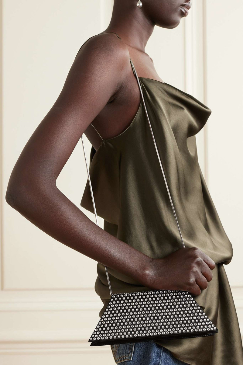 Superamini Yigit crystal-embellished satin clutch 6