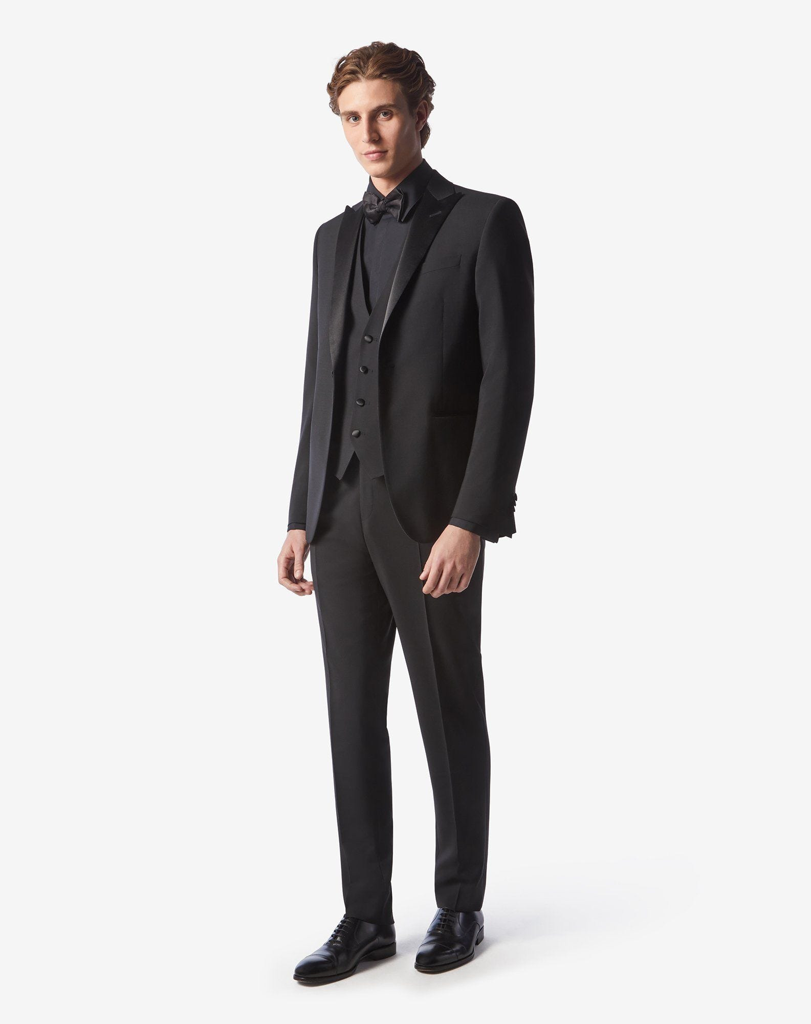 Black wool and mohair tuxedo - 2