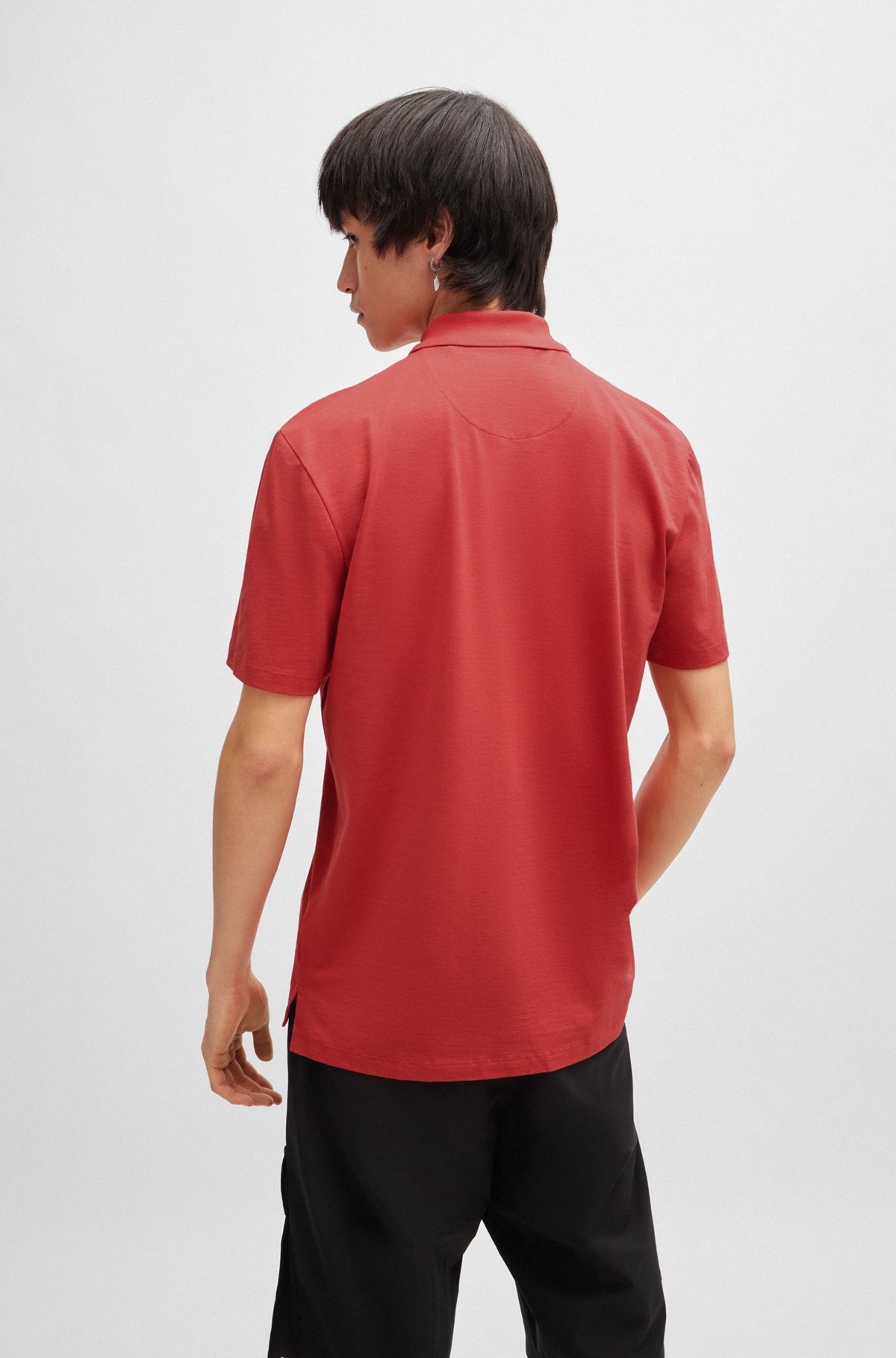 COTTON-BLEND POLO SHIRT WITH ZIP PLACKET - 5