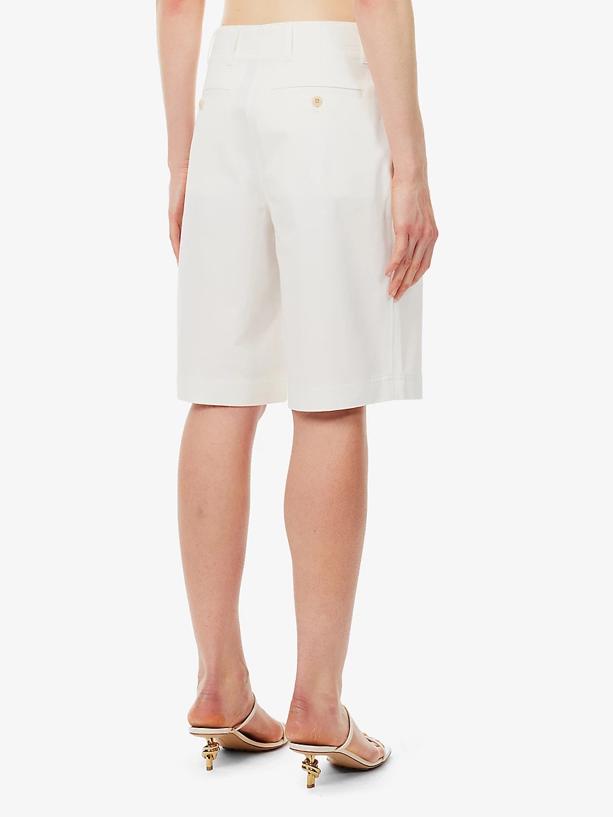 Mid-rise straight-leg organic-cotton shorts - 4