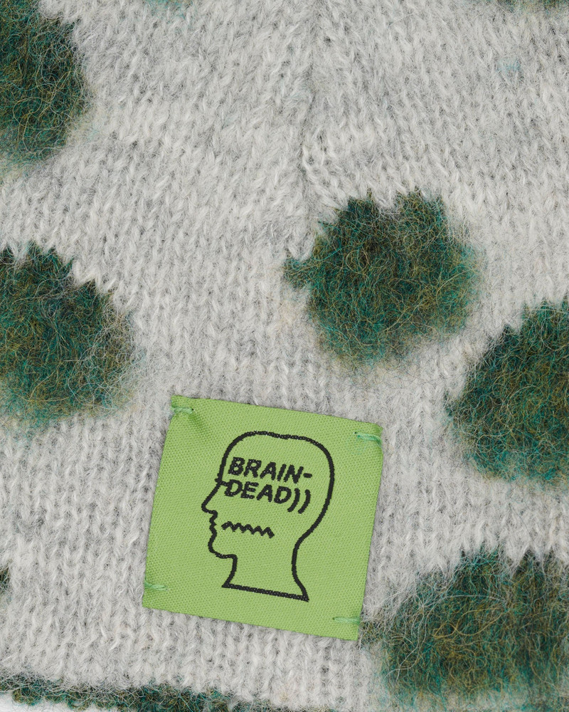 Alpaca Knit Polka Dot Ear Flap Beanie - Olive 3