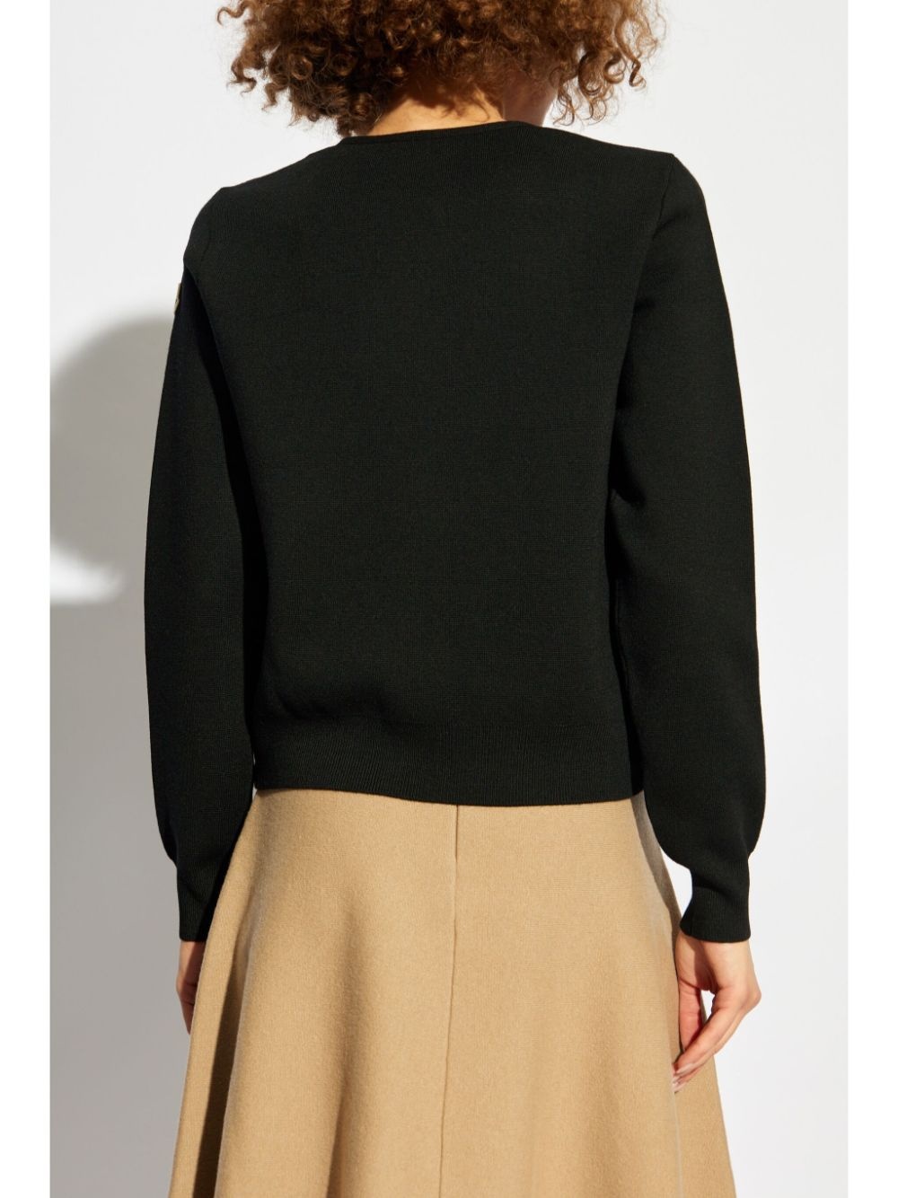 padded wool cardigan - 4