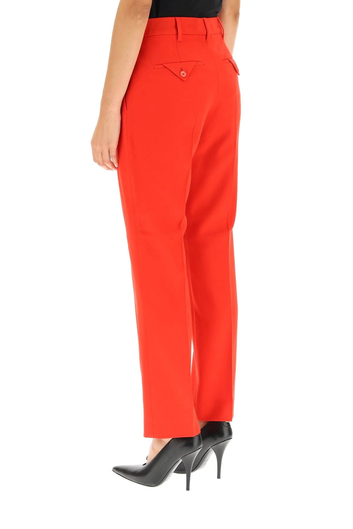 GRAIN DE POUDRE WOOL TROUSERS - 4