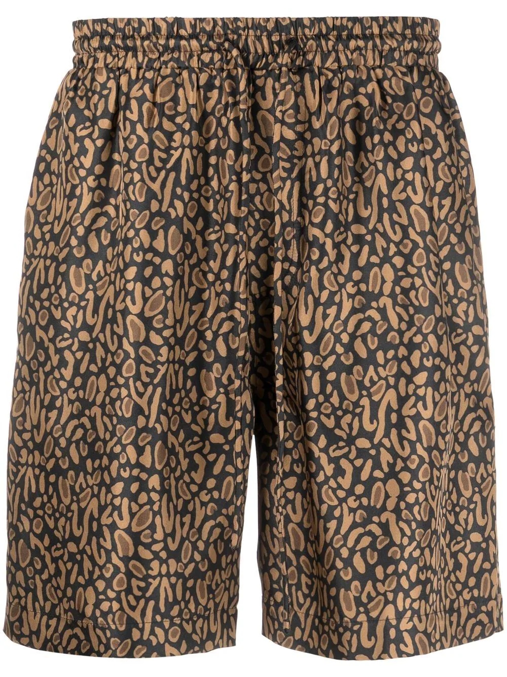 animal-print shorts - 1