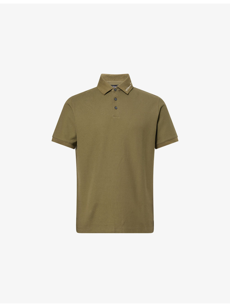 Logo-Collar Short-Sleeve Cotton Polo 1