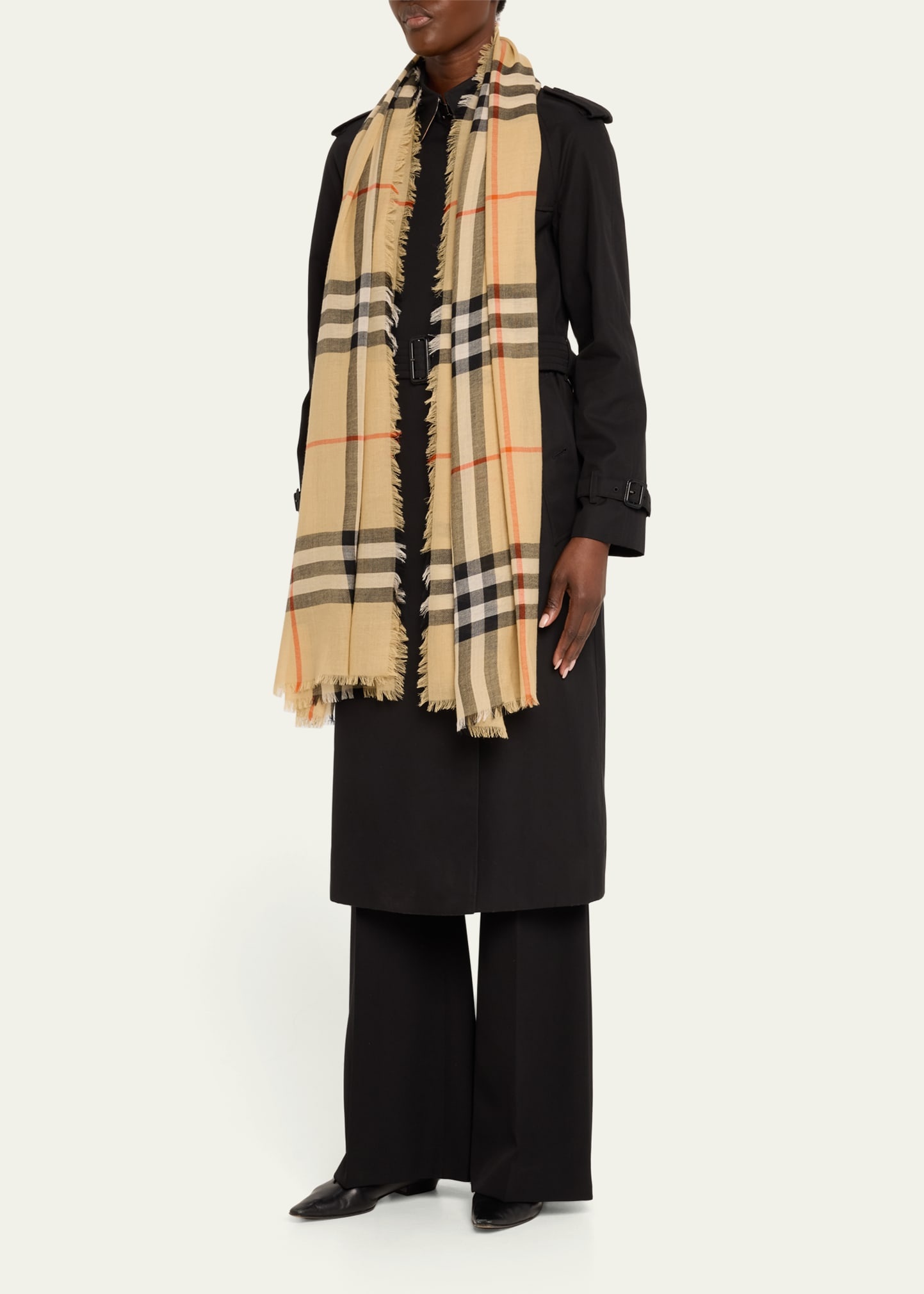 Giant Check Wool Scarf - 3