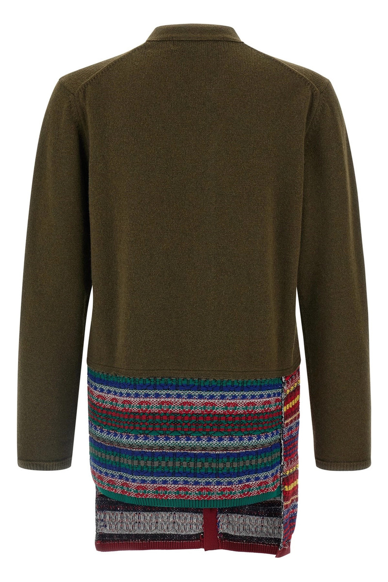 Comme des Garçons Homme Plus Jacquard insert cardigan outlook