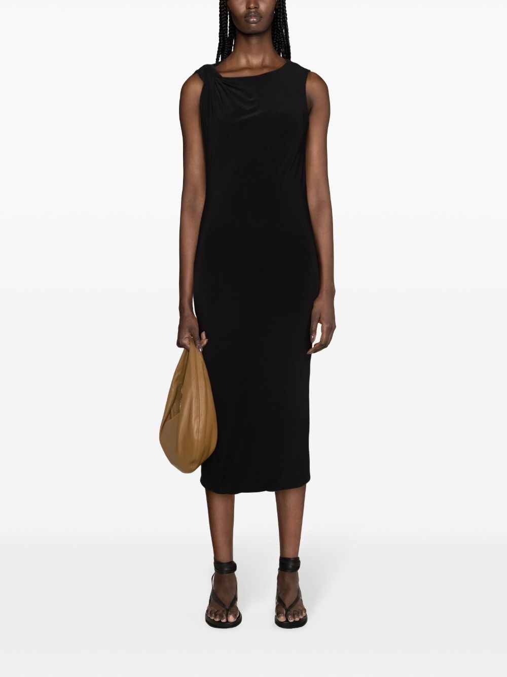 Sportmax asymmetric-neck sleeveless midi dress | farfetch