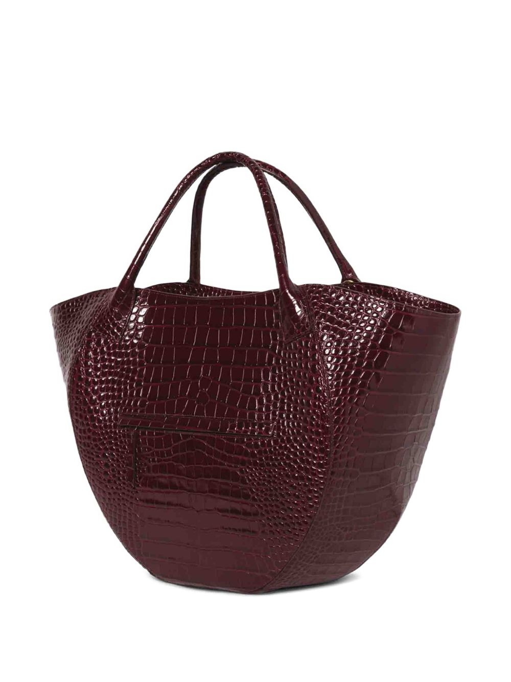 large crocodile-embossed tote bag - 3