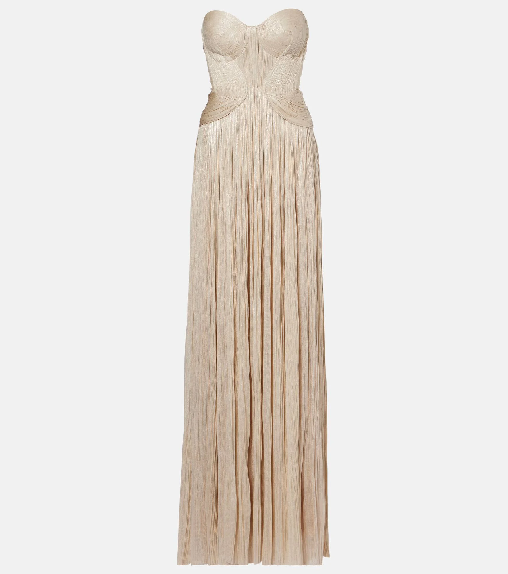 Kamina cutout silk tulle bustier gown - 1