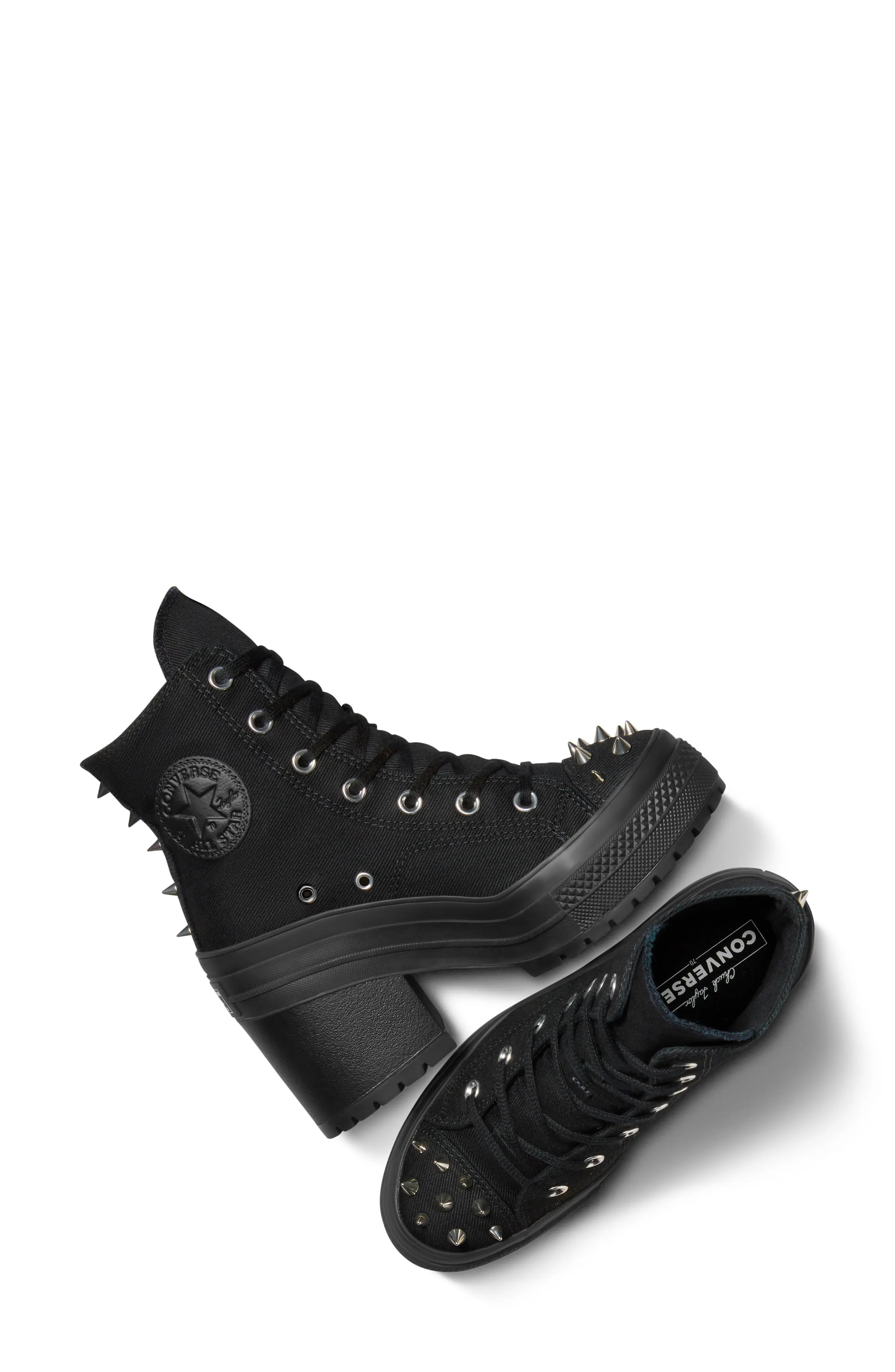 Chuck 70 De Luxe Block Heel Sneaker in Black/Black/Black - 6