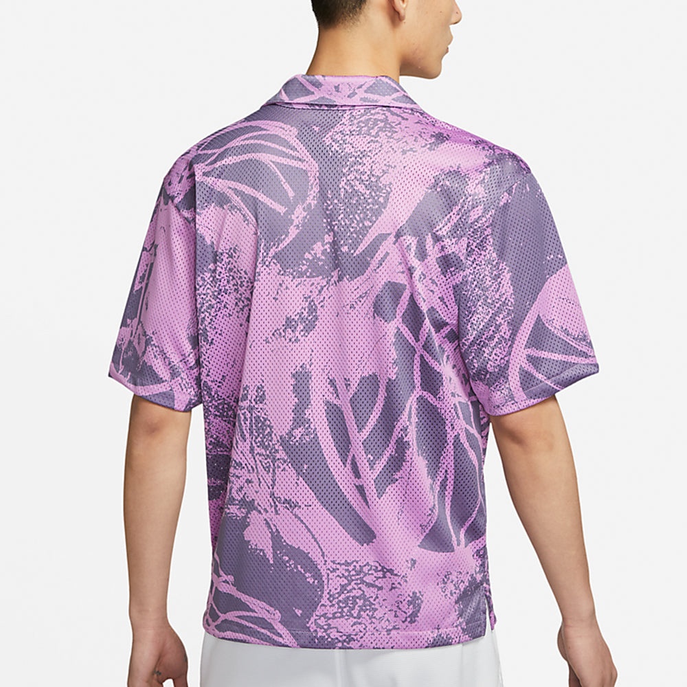 Men's Air Jordan Flight Knit Printing Loose Basketball Short Sleeve Light Purple Shirt CZ4736-591 - 5