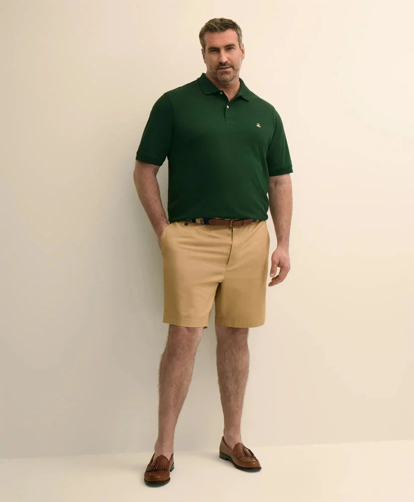 Big & Tall 9" Stretch Supima® Cotton Poplin Shorts - 1