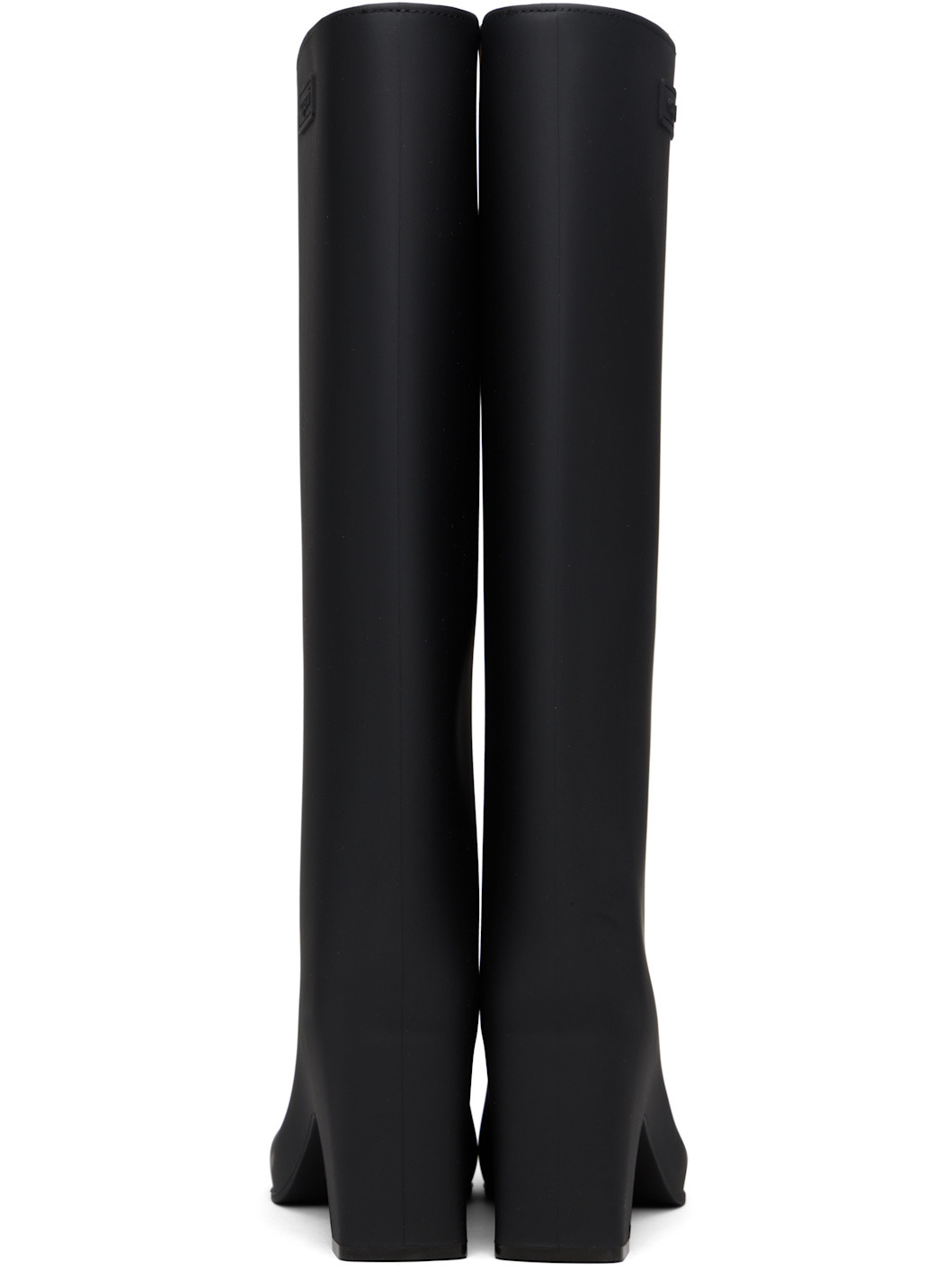 Black Rubber Bridge Tall Boots - 2
