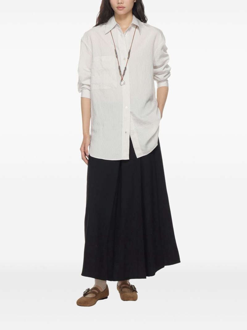 Studio Nicholson pleated asymmetric skirt outlook