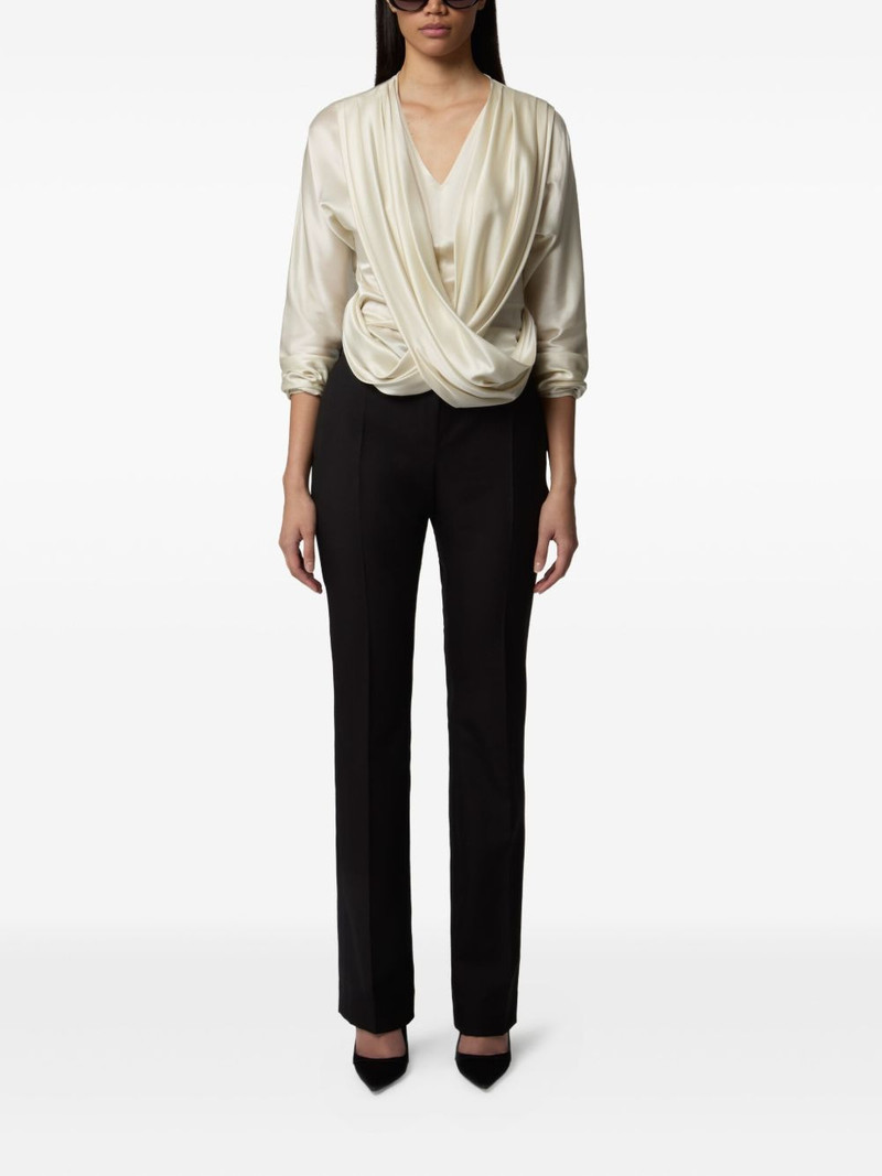 NINA RICCI draped V-neck top outlook