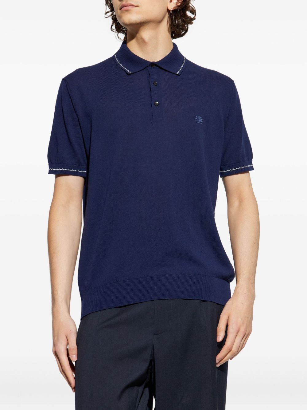 polo shirt with contrast collar - 3