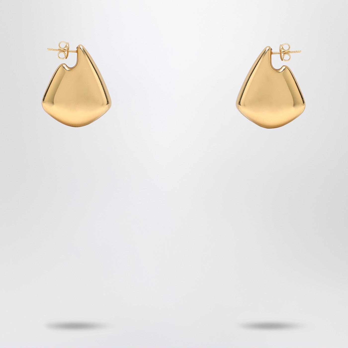 Bottega Veneta Women Small Fin Earrings In Sterling Silver With Gold Finish - 2