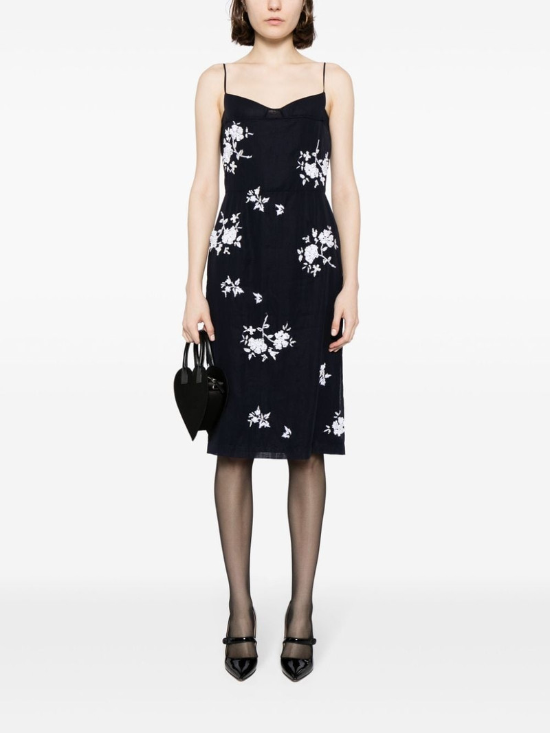 SHUSHU/TONG floral embroidery layered midi dress outlook