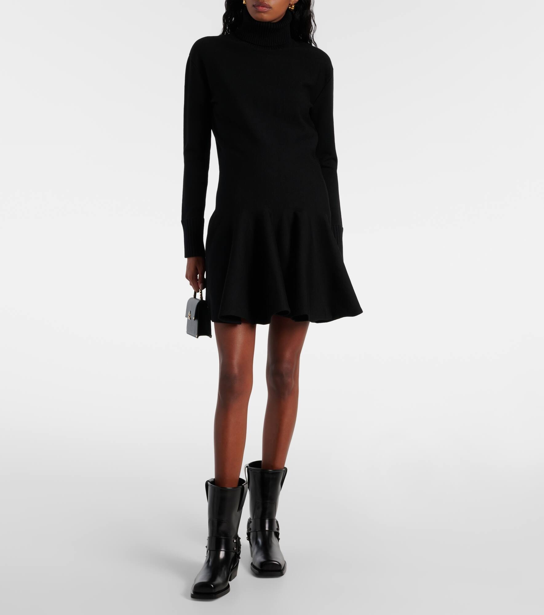 Rockstud leather biker boots - 3
