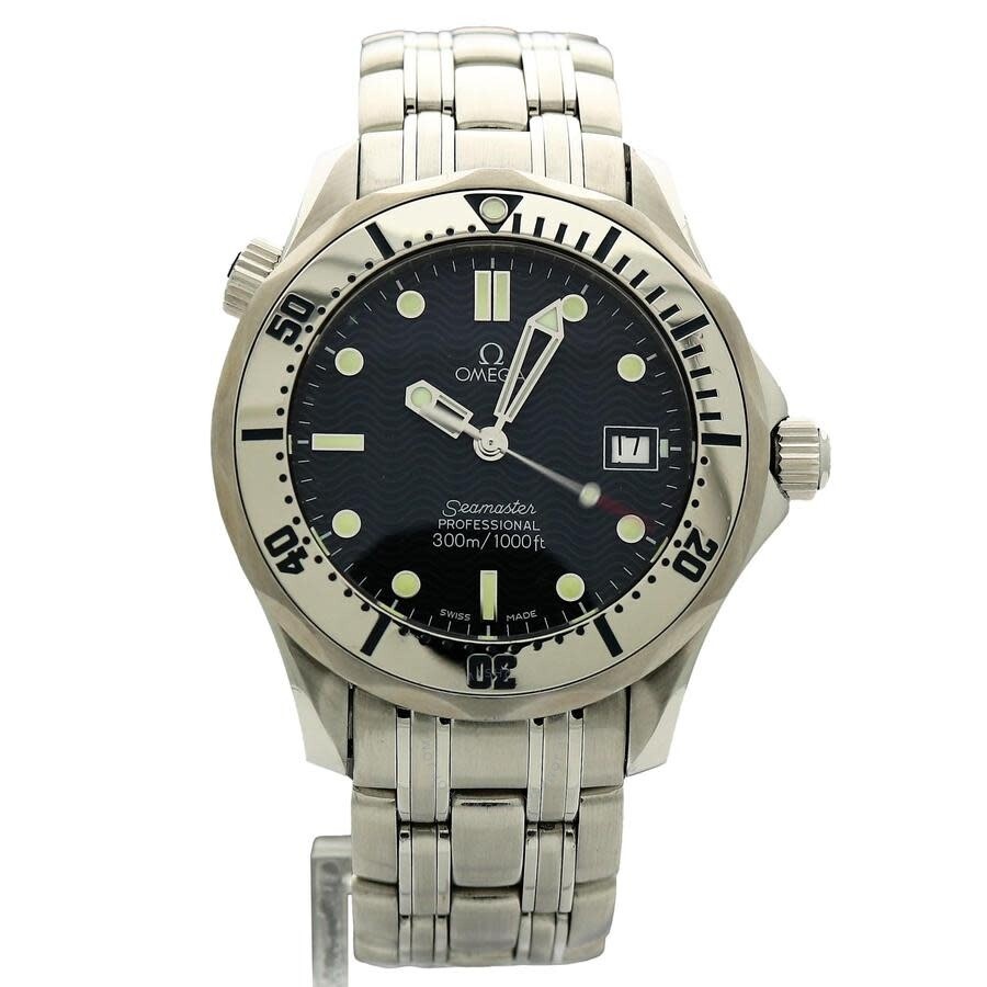Pre-owned Omega Seamaster Quartz Chronometer Blue Dial Men's Watch 2562.8 - 1