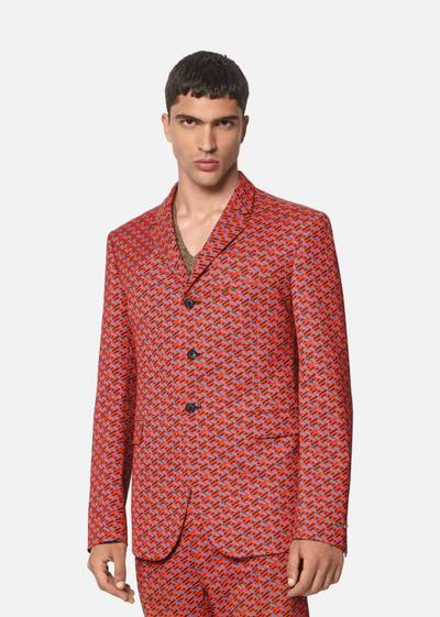 VERSACE La Greca Gabardine Blazer outlook