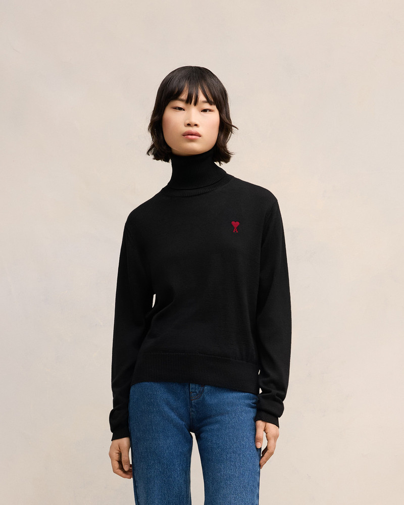 AMI Paris RED AMI DE COEUR TURTLE NECK SWEATER outlook
