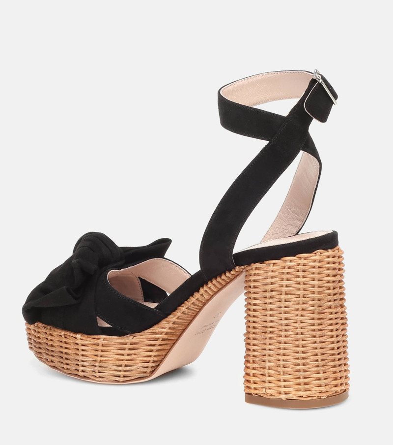 Miu Miu Suede platform sandals outlook