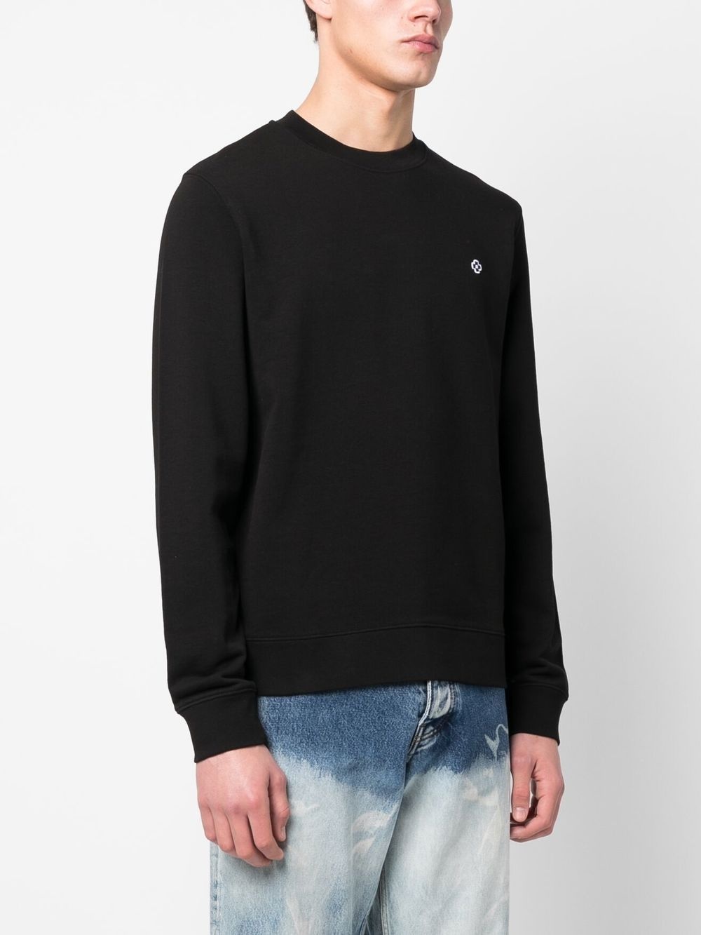 embroidered cross crew-neck sweatshirt - 3