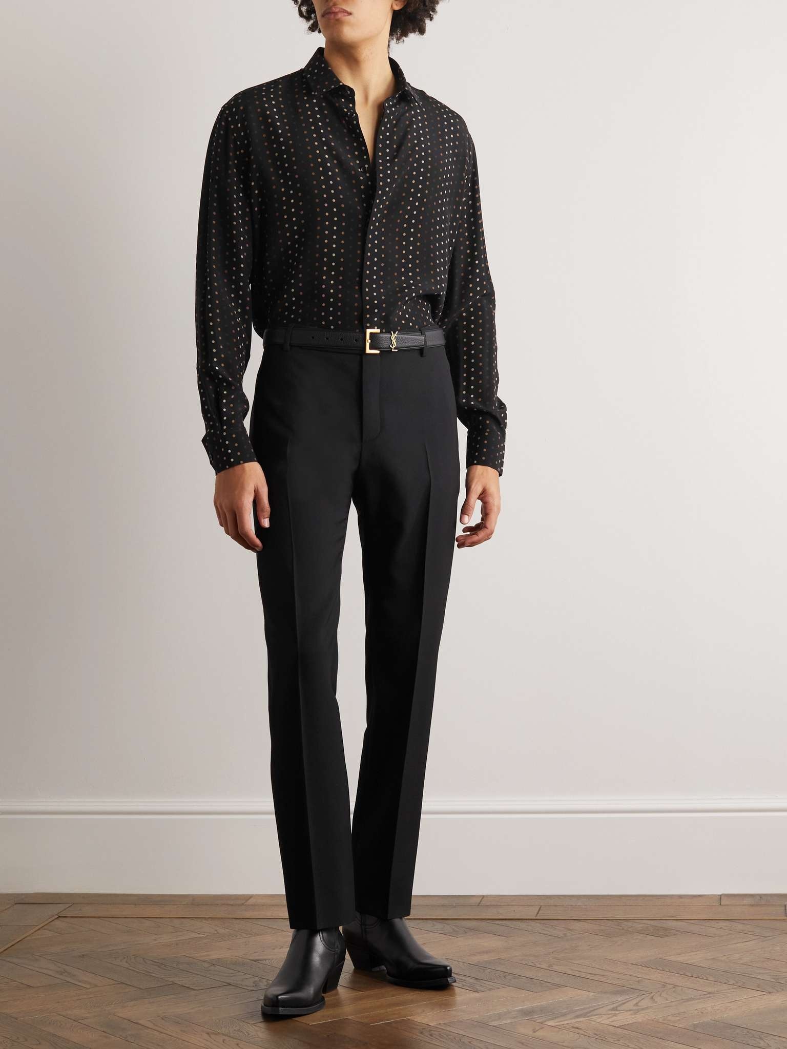 Straight-Leg Pleated Wool-Gabardine Trousers - 2