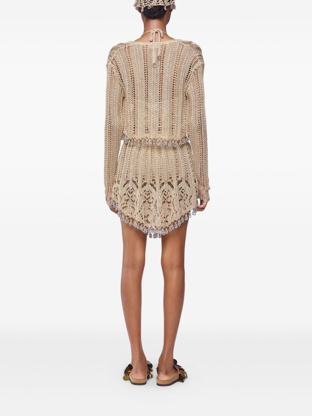 crochet-knit cardigan - 4