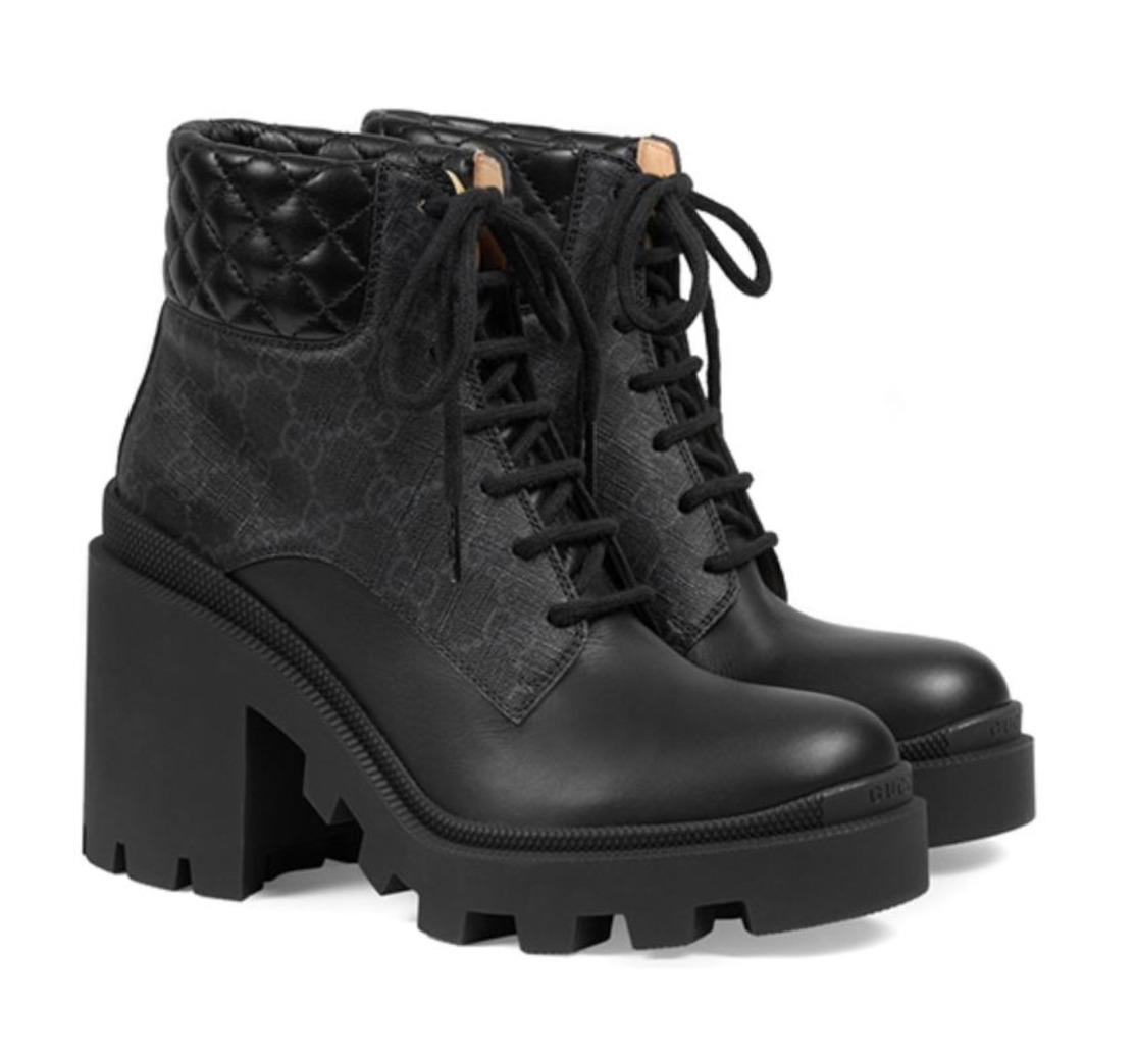 (WMNS) Gucci GG Ankle Boot 'Black' 659691-UC810-1000 - 3